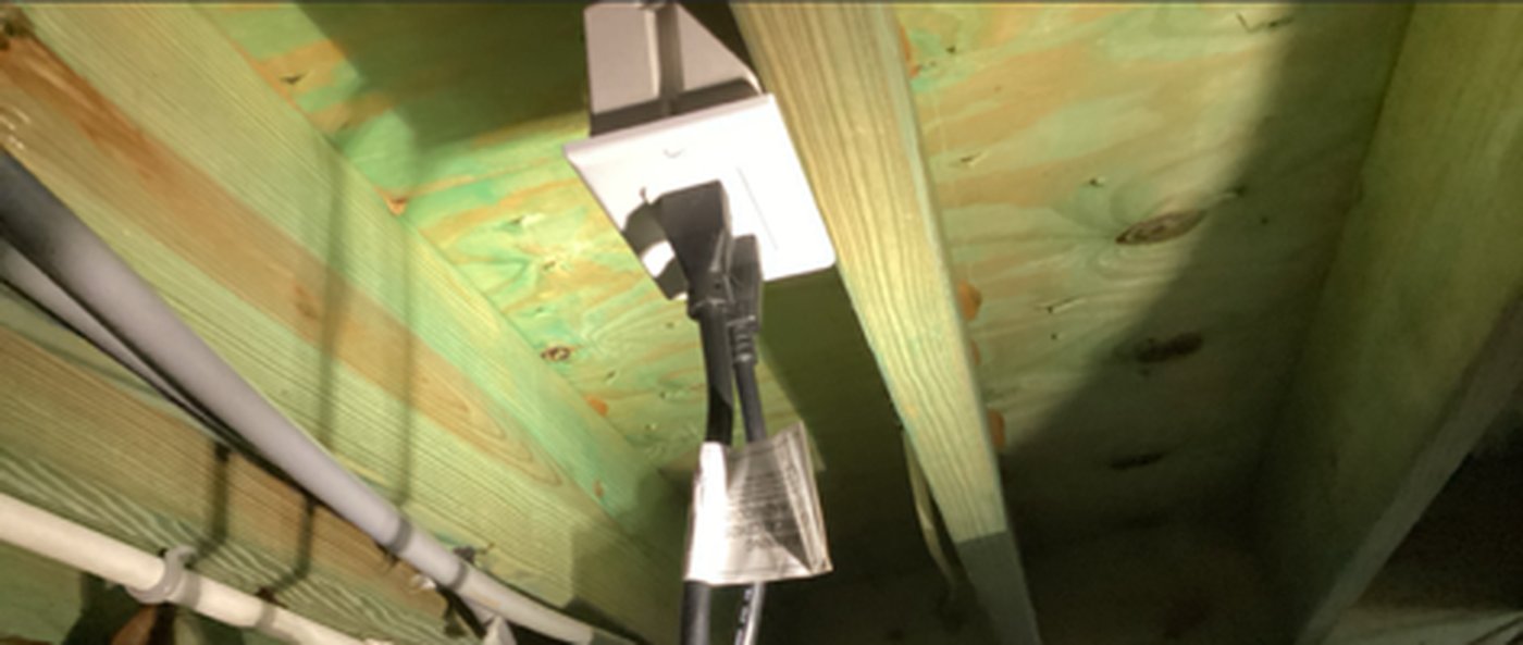 Dedicated outlet run for HVAC equipment under the house