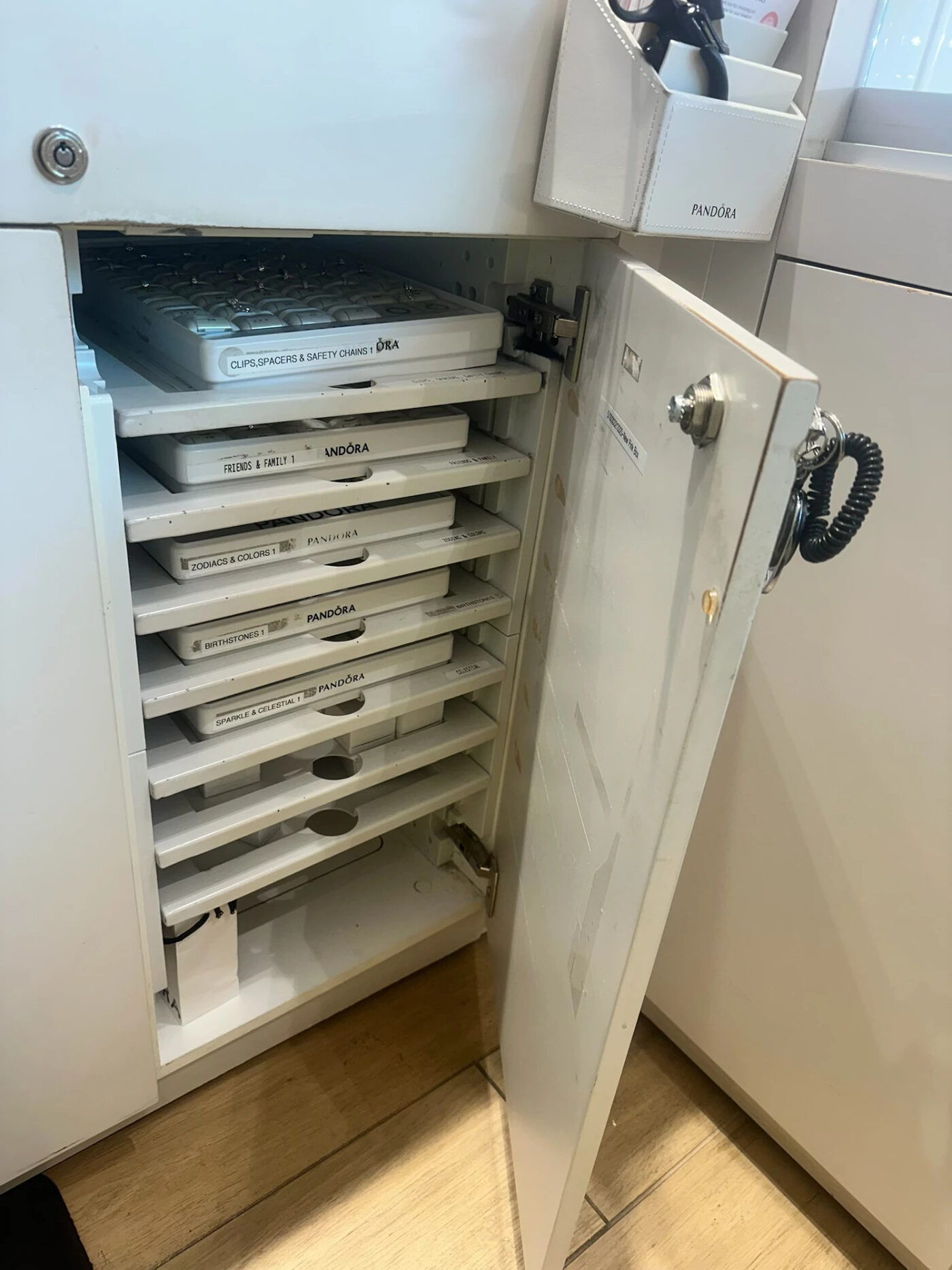 Jewelry tray glides realigned so every drawer runs smooth
