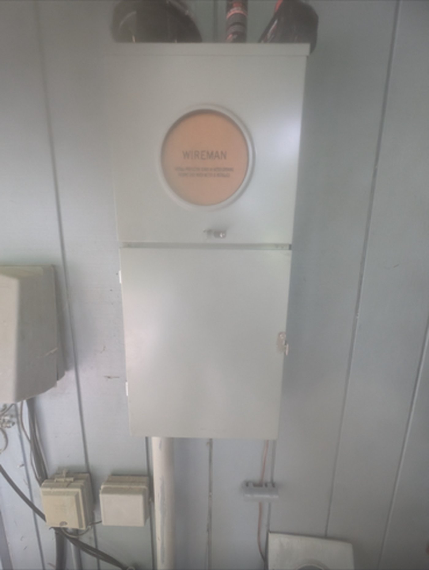 Exterior meter and disconnect box set for a new circuit
